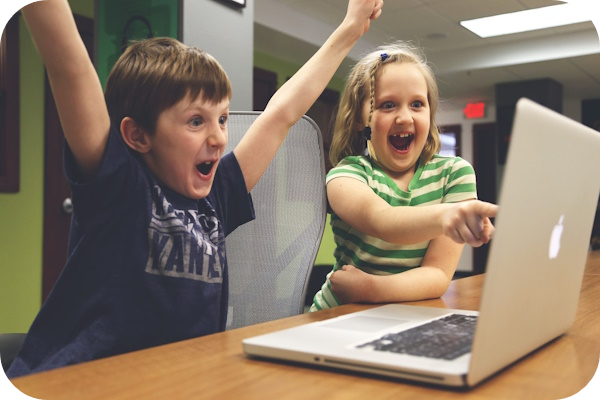 Children using computer